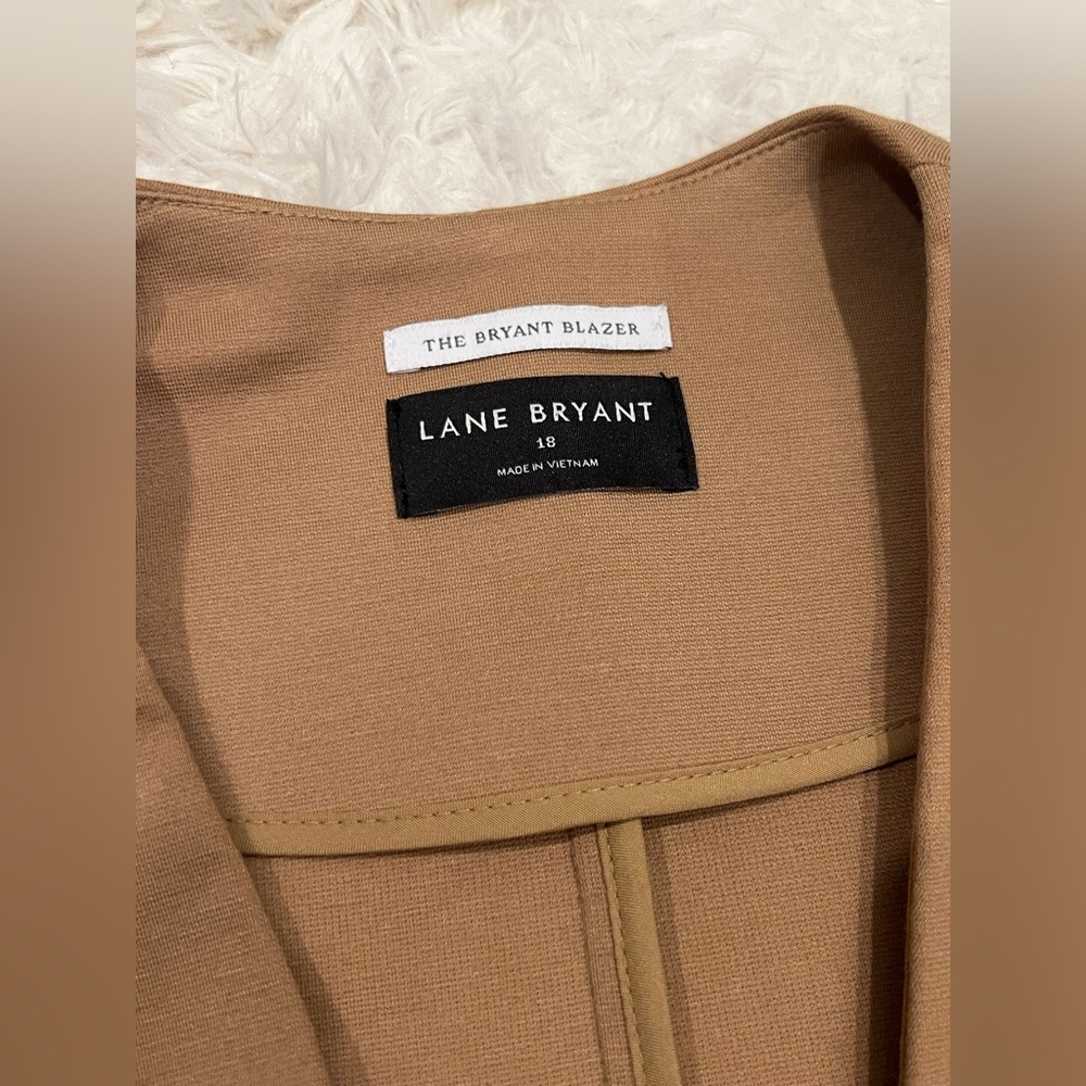 Lane Bryant The Bryant Blazer Camel Plus Size 18 Jacket‎ Gold Button Khaki Tan - Picture 5 of 6